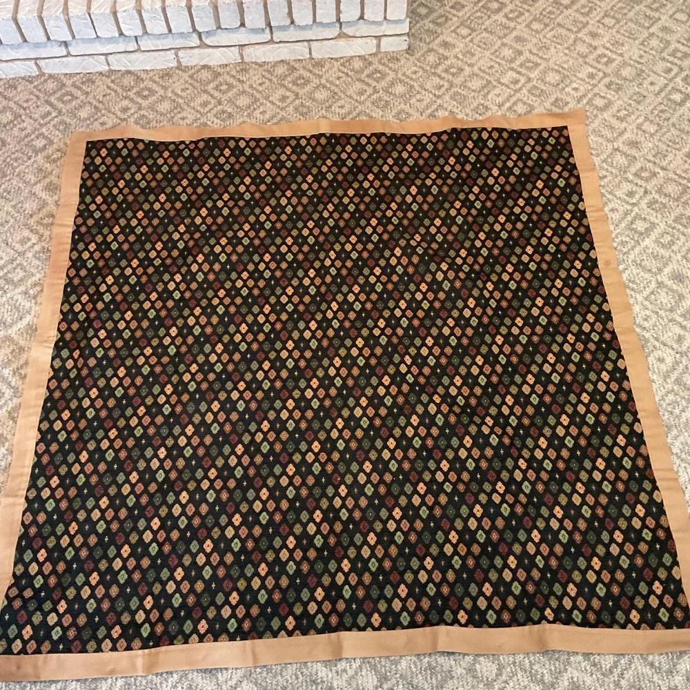Vtg Woven Jacquard Tablecloth 56